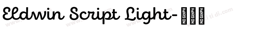 Eldwin Script Light字体转换